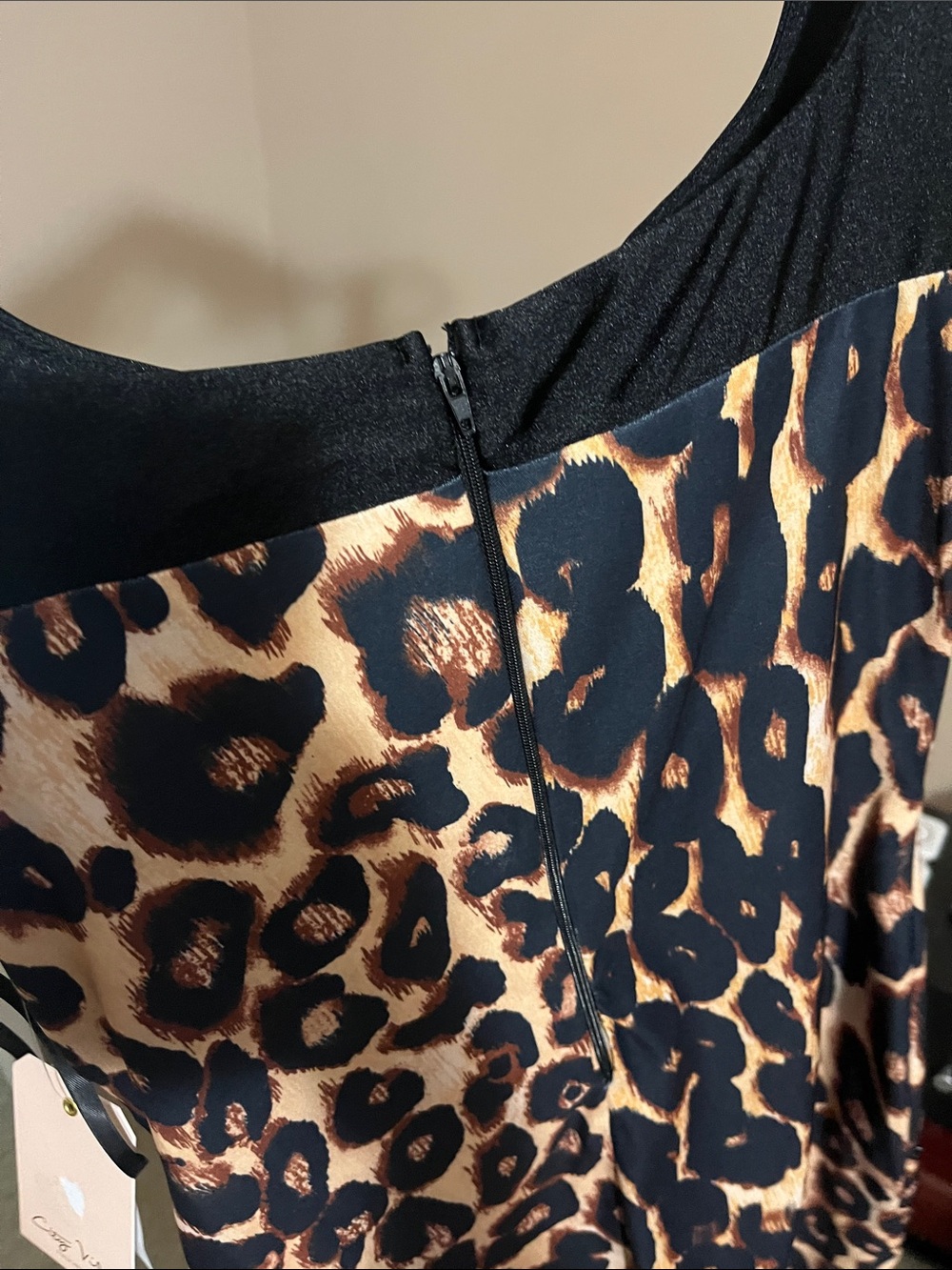 Animal Print Stones Sweetheart Neck Bodycon Dress - Picture 9 of 10